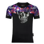 manches courtes t-shirt philipp plein prix bas fly skull qp101